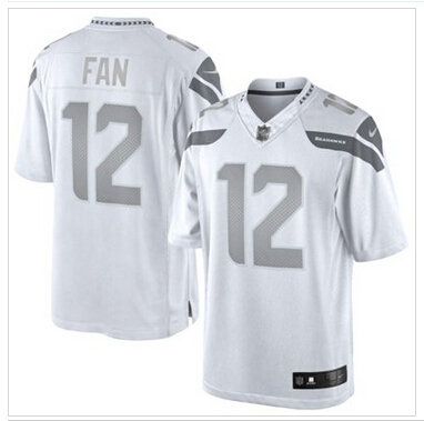 New Seattle Seahawks #12th Fan White Platinum Jersey New Seattle Seahawks #12th Fan White Platinum Jersey