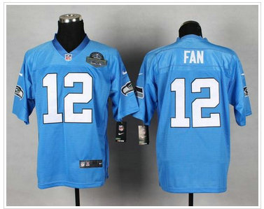 Seattle Seahawks #12 Fan Light Blue Super Bowl XLVIII NFL Elite Jersey Seattle Seahawks #12 Fan Light Blue Super Bowl XLVIII NFL Elite Jersey