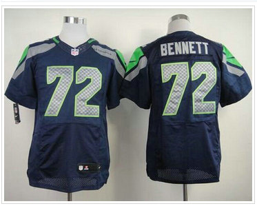 New Seattle Seahawks #72 Michael Bennett Steel Blue Team Color NFL Elite Jersey New Seattle Seahawks #72 Michael Bennett Steel Blue Team Color NFL Elite Jersey