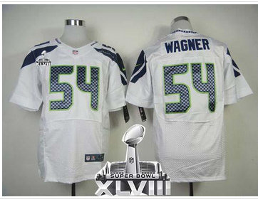 NEW Seattle Seahawks #54 Bobby Wagner White Super Bowl XLVIII NFL Elite Jersey NEW Seattle Seahawks #54 Bobby Wagner White Super Bowl XLVIII NFL Elite Jersey