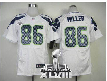 NEW Seattle Seahawks #86 Zach Miller White Super Bowl XLVIII NFL Elite Jersey NEW Seattle Seahawks #86 Zach Miller White Super Bowl XLVIII NFL Elite Jersey