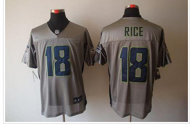 NEW Seattle Seahawks #18 Sidney Rice Grey Shadow NFL Elite Jersey NEW Seattle Seahawks #18 Sidney Rice Grey Shadow NFL Elite Jersey
