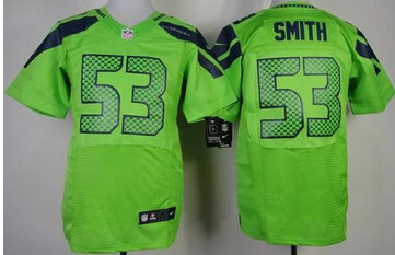 New Seattle Seahawks #53 Malcolm Smith Green Alternate Men's Stitched NFL Elite Jersey