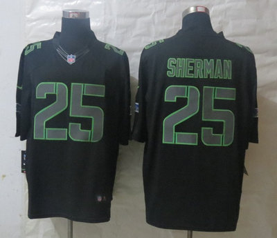 NEW NFL Seattle Seahawks 25 Richard Sherman Black Jerseys(Impact Limited) NEW NFL Seattle Seahawks 25 Richard Sherman Black Jerseys(Impact Limited)