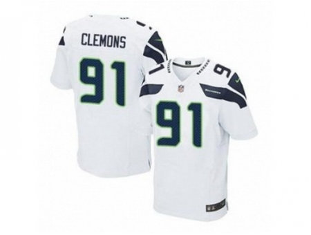 NEW NFL Seattle Seahawks #91 Clemons white Jerseys(Elite) NEW NFL Seattle Seahawks #91 Clemons white Jerseys(Elite)