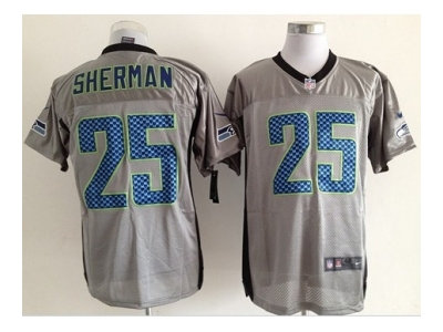 NEW NFL Seattle Seahawks #25 Richard Sherman Grey Shadow Jerseys