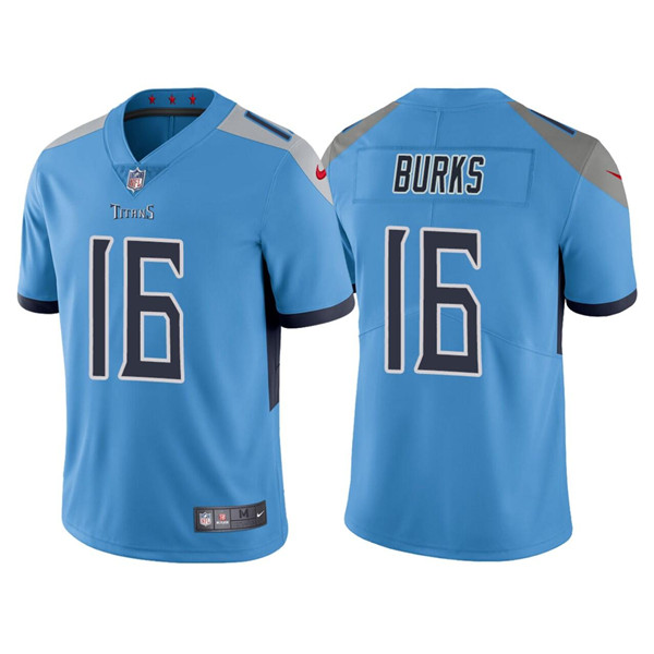 Men's Tennessee Titans #16 Treylon Burks Blue Vapor Untouchable Stitched Jersey Men's Tennessee Titans #16 Treylon Burks Blue Vapor Untouchable Stitched Jersey