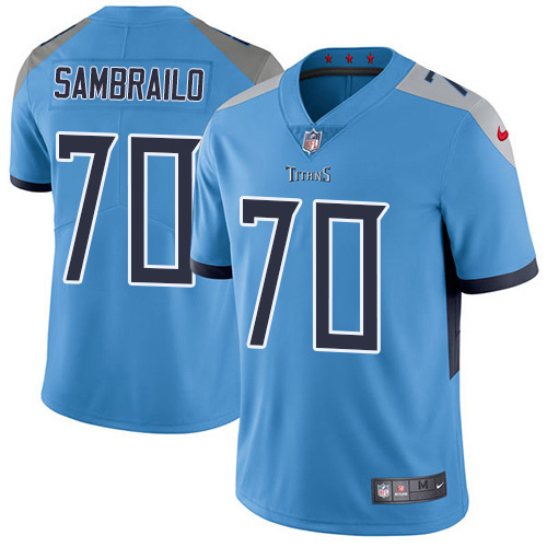 Nike Titans #70 Ty Sambrailo Light Blue Alternate Men's Stitched NFL Vapor Untouchable Limited Jersey Nike Titans #70 Ty Sambrailo Light Blue Alternate Men's Stitched NFL Vapor Untouchable Limited Jersey
