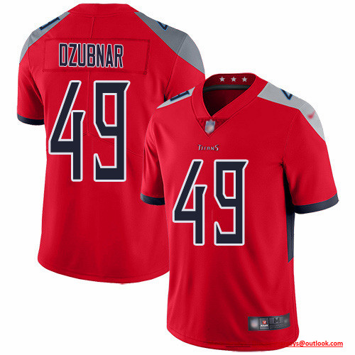 Nike Titans #49 Nick Dzubnar Red Men's Stitched NFL Limited Inverted Legend Jersey Nike Titans #49 Nick Dzubnar Red Men's Stitched NFL Limited Inverted Legend Jersey