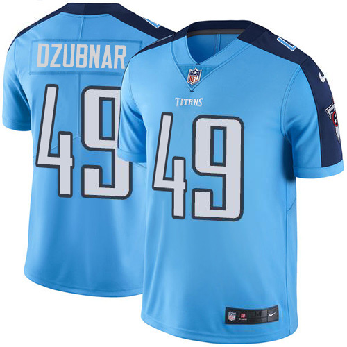 Nike Titans #49 Nick Dzubnar Light Blue Men's Stitched NFL Limited Rush Jersey Nike Titans #49 Nick Dzubnar Light Blue Men's Stitched NFL Limited Rush Jersey