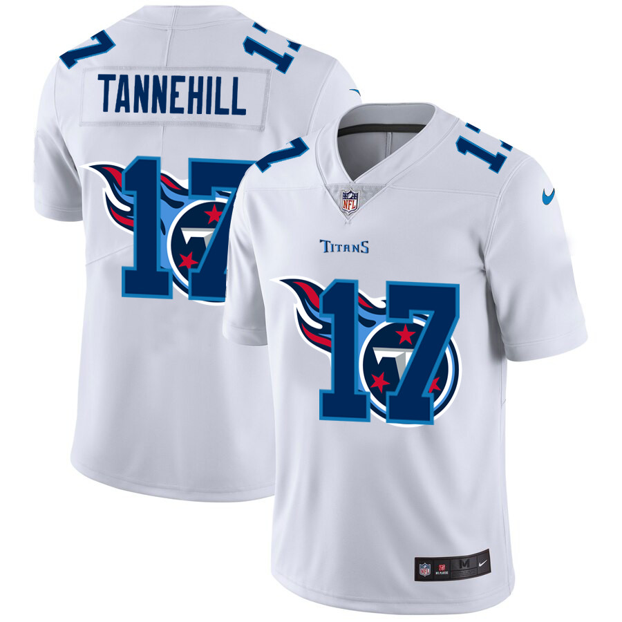 Tennessee Titans #17 Ryan Tannehill White Men's Nike Team Logo Dual Overlap Limited NFL Jersey Tennessee Titans #17 Ryan Tannehill White Men's Nike Team Logo Dual Overlap Limited NFL Jersey
