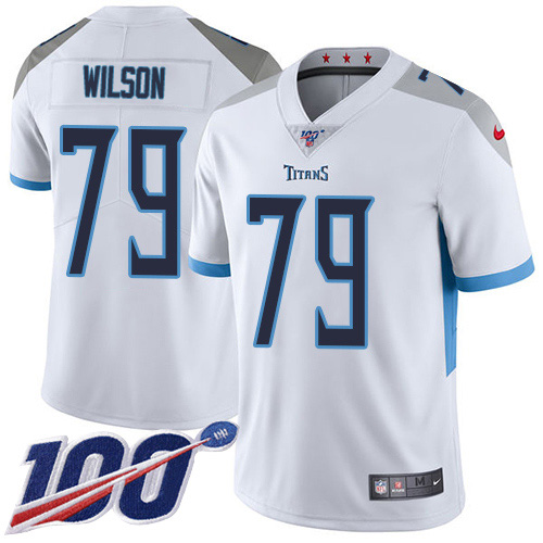 Nike Titans #79 Isaiah Wilson White Men's Stitched NFL 100th Season Vapor Untouchable Limited Jersey Nike Titans #79 Isaiah Wilson White Men's Stitched NFL 100th Season Vapor Untouchable Limited Jersey