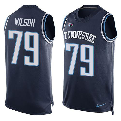 Nike Titans #79 Isaiah Wilson Navy Blue Team Color Men's Stitched NFL Limited Tank Top Jersey Nike Titans #79 Isaiah Wilson Navy Blue Team Color Men's Stitched NFL Limited Tank Top Jersey
