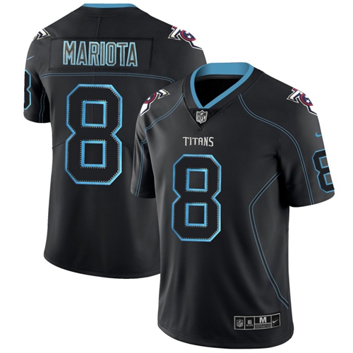 Nike Titans #8 Marcus Mariota Lights Out Black Men's Stitched NFL Limited Rush Jersey Nike Titans #8 Marcus Mariota Lights Out Black Men's Stitched NFL Limited Rush Jersey