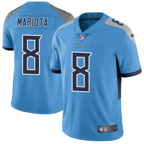 Nike Titans #8 Marcus Mariota Light Blue Team Color Men's Stitched NFL Vapor Untouchable Limited Jersey Nike Titans #8 Marcus Mariota Light Blue Team Color Men's Stitched NFL Vapor Untouchable Limited Jersey