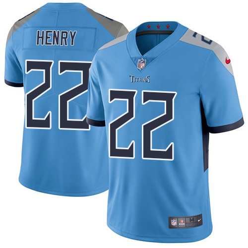 Nike Titans #22 Derrick Henry Light Blue Team Color Men's Stitched NFL Vapor Untouchable Limited Jersey Nike Titans #22 Derrick Henry Light Blue Team Color Men's Stitched NFL Vapor Untouchable Limited Jersey