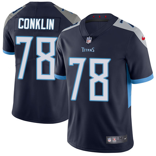 Nike Titans #78 Jack Conklin Navy Blue Alternate Men's Stitched NFL Vapor Untouchable Limited Jersey Nike Titans #78 Jack Conklin Navy Blue Alternate Men's Stitched NFL Vapor Untouchable Limited Jersey