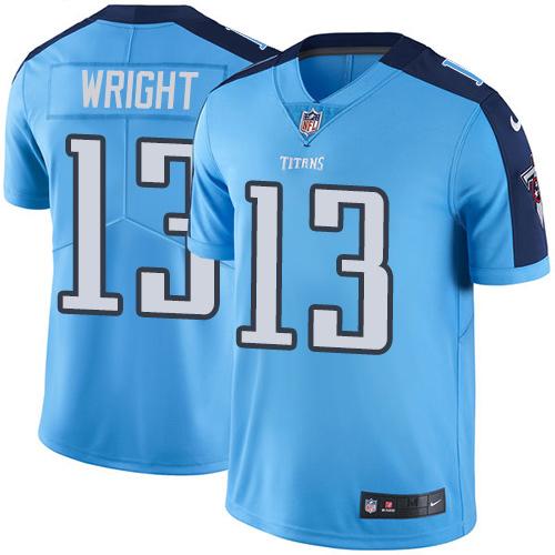 Nike Titans #13 Kendall Wright Light Blue Men's Stitched NFL Limited Rush Jersey Nike Titans #13 Kendall Wright Light Blue Men's Stitched NFL Limited Rush Jersey