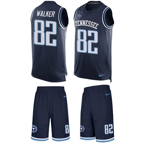 Nike Titans #82 Delanie Walker Navy Blue Alternate Men's Stitched NFL Limited Tank Top Suit Jersey Nike Titans #82 Delanie Walker Navy Blue Alternate Men's Stitched NFL Limited Tank Top Suit Jersey