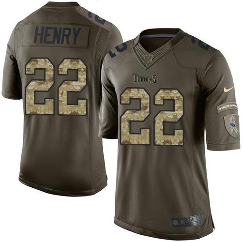 Nike Titans #22 Derrick Henry Green Men's Stitched NFL Limited Salute to Service Jersey Nike Titans #22 Derrick Henry Green Men's Stitched NFL Limited Salute to Service Jersey