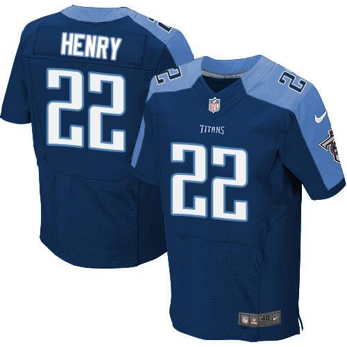 Nike Titans #22 Derrick Henry Navy Blue Alternate Men's Stitched NFL Elite Jersey Nike Titans #22 Derrick Henry Navy Blue Alternate Men's Stitched NFL Elite Jersey