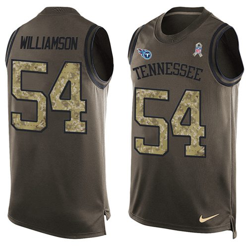 Nike Titans #54 Avery Williamson Green Men's Stitched NFL Limited Salute To Service Tank Top Jersey Nike Titans #54 Avery Williamson Green Men's Stitched NFL Limited Salute To Service Tank Top Jersey