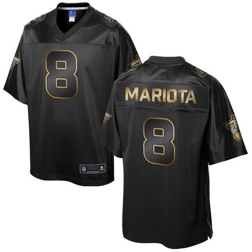 Nike Titans #8 Marcus Mariota Pro Line Black Gold Collection Men's Stitched NFL Game Jersey Nike Titans #8 Marcus Mariota Pro Line Black Gold Collection Men's Stitched NFL Game Jersey