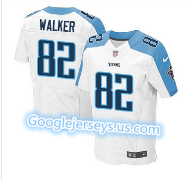 Nike Tennessee Titans #82 Delanie Walker White Men's Stitched NFL Elite Jersey Nike Tennessee Titans #82 Delanie Walker White Men's Stitched NFL Elite Jersey