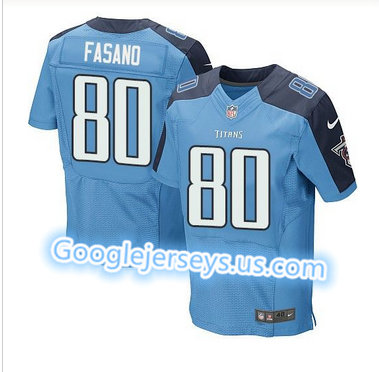 Nike Tennessee Titans #80 Anthony Fasano Light Blue Team Color Men's Stitched NFL Elite Jersey Nike Tennessee Titans #80 Anthony Fasano Light Blue Team Color Men's Stitched NFL Elite Jersey