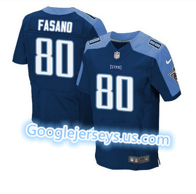 Nike Tennessee Titans #80 Anthony Fasano Navy Blue Alternate Men's Stitched NFL Elite Jersey Nike Tennessee Titans #80 Anthony Fasano Navy Blue Alternate Men's Stitched NFL Elite Jersey