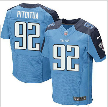 Nike Tennessee Titans #92 Ropati Pitoitua Light Blue Team Color Men's Stitched NFL Elite Jersey