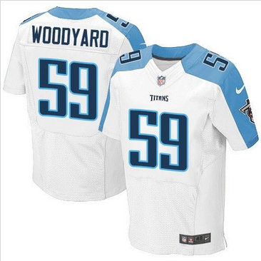 Nike Tennessee Titans #59 Wesley Woodyard White Men's Stitched NFL Elite Jersey