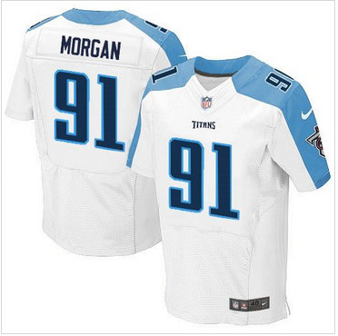 Nike Tennessee Titans #91 Derrick Morgan White Men's Stitched NFL Elite Jersey Nike Tennessee Titans #91 Derrick Morgan White Men's Stitched NFL Elite Jersey