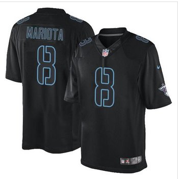 New Tennessee Titans #8 Marcus Mariota Black Men's Stitched NFL Impact Limited Jersey