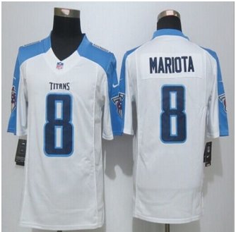 New Tennessee Titans #8 Marcus Mariota White Men's Stitched NFL Limited Jersey New Tennessee Titans #8 Marcus Mariota White Men's Stitched NFL Limited Jersey