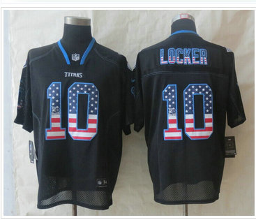 New Tennessee Titans 10# Jake Locker USA Flag Fashion Black Elite Jerseys New Tennessee Titans 10# Jake Locker USA Flag Fashion Black Elite Jerseys