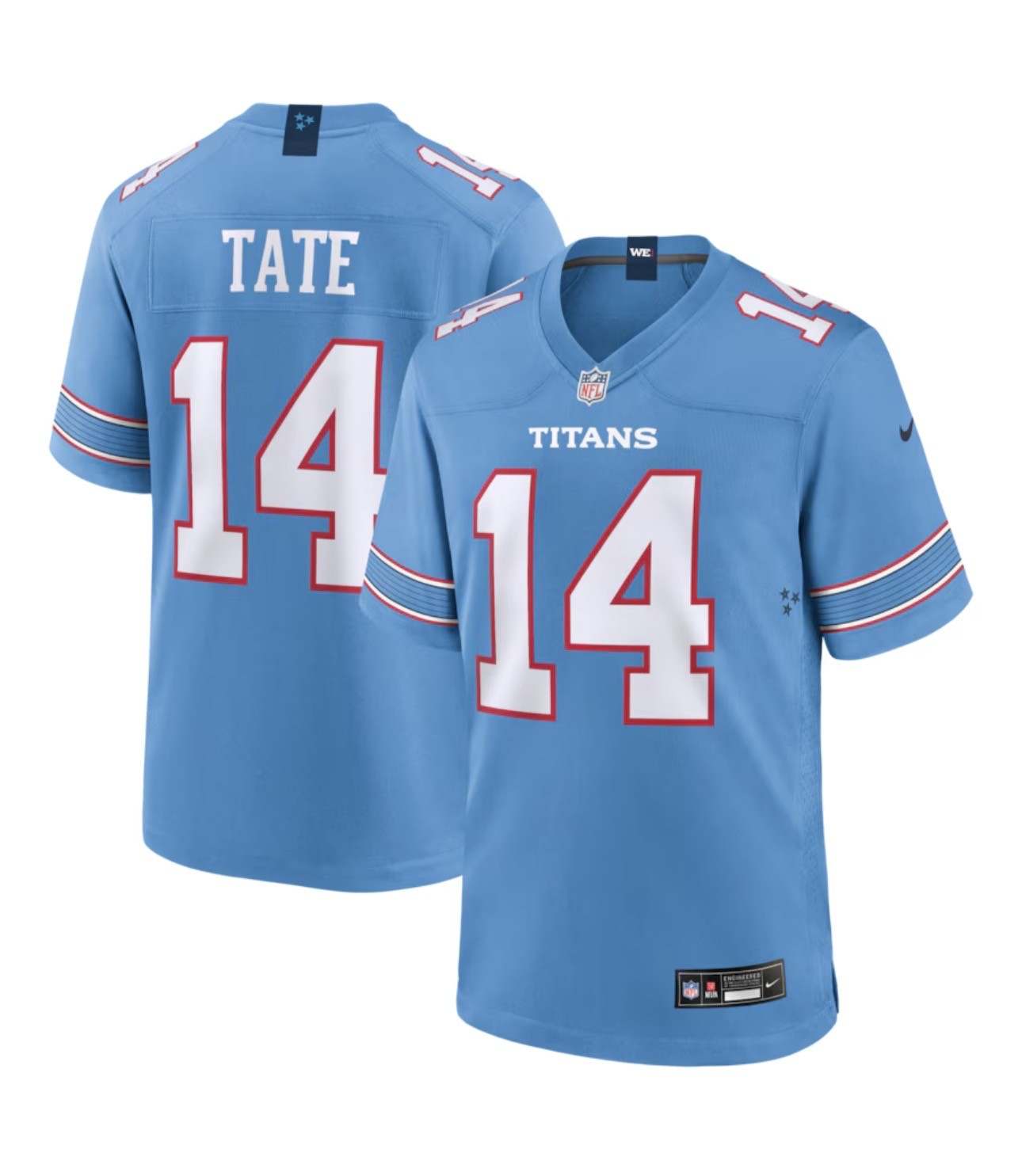 Men's Tennessee Titans 14 Carnell Tate Blue Vapor Limited Stitched jersey Men's Tennessee Titans 14 Carnell Tate Blue Vapor Limited Stitched jersey