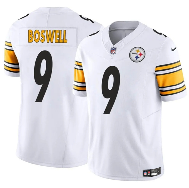 Men's Pittsburgh Steelers #9 Chris Boswell White 2024 F.U.S.E. Vapor Untouchable Limited Stitched Jersey Men's Pittsburgh Steelers #9 Chris Boswell White 2024 F.U.S.E. Vapor Untouchable Limited Stitched Jersey