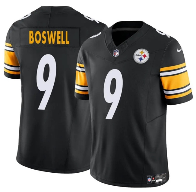 Men's Pittsburgh Steelers #9 Chris Boswell Black 2024 F.U.S.E. Vapor Untouchable Limited Stitched Jersey Men's Pittsburgh Steelers #9 Chris Boswell Black 2024 F.U.S.E. Vapor Untouchable Limited Stitched Jersey
