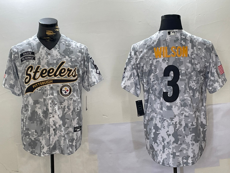 Men's Pittsburgh Steelers #3 Russell Wilson 2024 Arctic Camo Salute To Service Stitched Baseball Jersey 1 Men's Pittsburgh Steelers #3 Russell Wilson 2024 Arctic Camo Salute To Service Stitched Baseball Jersey 1