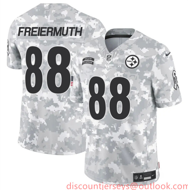 Men's Pittsburgh Steelers #88 Pat Freiermuth 2024 F.U.S.E Arctic Camo Salute To Service Limited Stitched Football Jersey Men's Pittsburgh Steelers #88 Pat Freiermuth 2024 F.U.S.E Arctic Camo Salute To Service Limited Stitched Football Jersey
