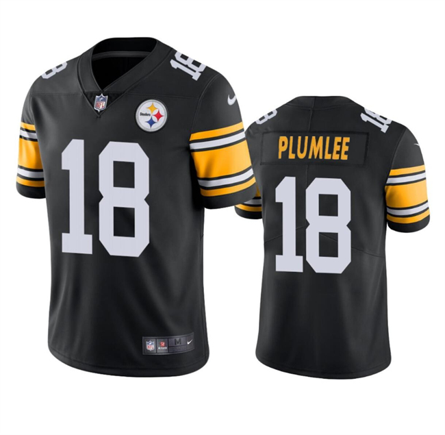 Men's Pittsburgh Steelers #18 John Rhys Plumlee Black Alternate Vapor Untouchable Limited Stitched Jersey Men's Pittsburgh Steelers #18 John Rhys Plumlee Black Alternate Vapor Untouchable Limited Stitched Jersey