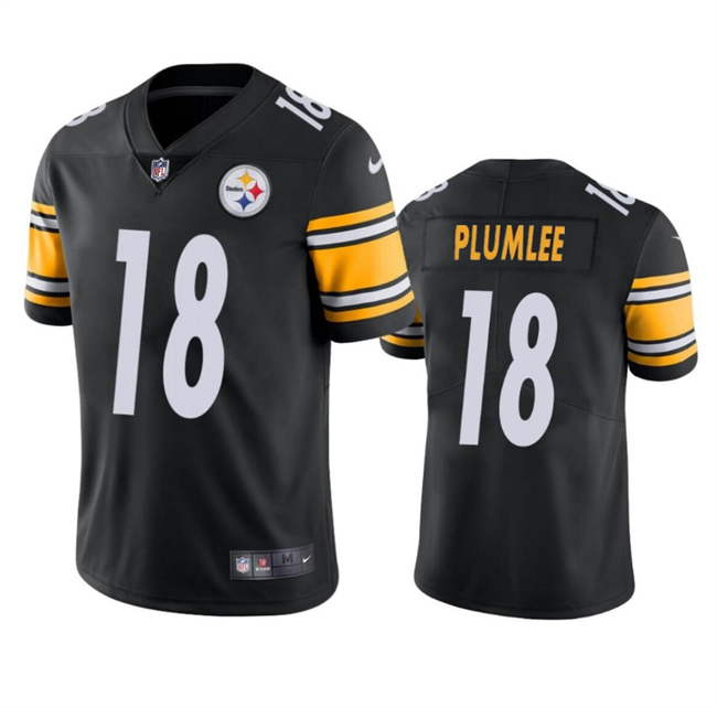 Men's Pittsburgh Steelers #18 John Rhys Plumlee Black Vapor Untouchable Limited Stitched Jersey Men's Pittsburgh Steelers #18 John Rhys Plumlee Black Vapor Untouchable Limited Stitched Jersey