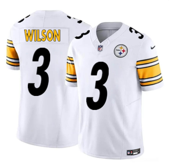 Men's Pittsburgh Steelers #3 Russell Wilson White F.U.S.E. Vapor Untouchable Limited Stitched Jersey Men's Pittsburgh Steelers #3 Russell Wilson White F.U.S.E. Vapor Untouchable Limited Stitched Jersey