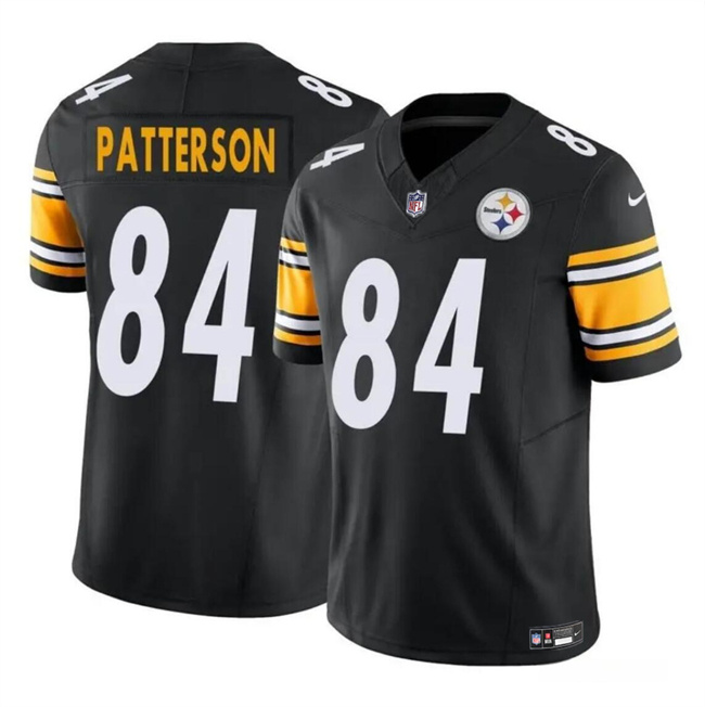 Men's Pittsburgh Steelers #84 Cordarrelle Patterson Black 2024 F.U.S.E. Vapor Untouchable Limited Stitched Jersey Men's Pittsburgh Steelers #84 Cordarrelle Patterson Black 2024 F.U.S.E. Vapor Untouchable Limited Stitched Jersey