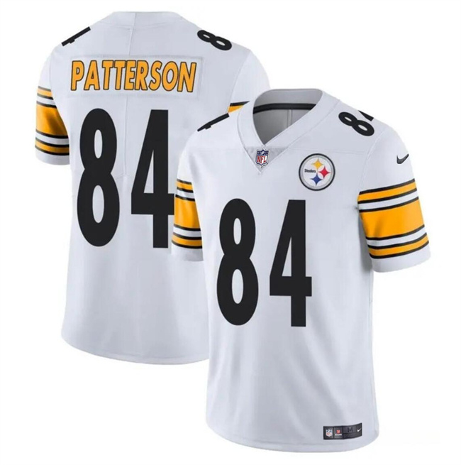 Men's Pittsburgh Steelers #84 Cordarrelle Patterson White Vapor Untouchable Limited Stitched Jersey Men's Pittsburgh Steelers #84 Cordarrelle Patterson White Vapor Untouchable Limited Stitched Jersey