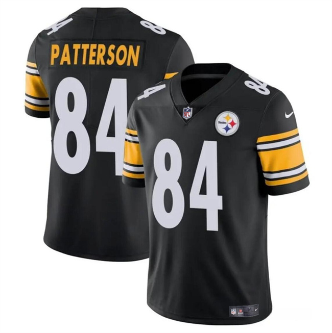 Men's Pittsburgh Steelers #84 Cordarrelle Patterson Black Vapor Untouchable Limited Stitched Jersey Men's Pittsburgh Steelers #84 Cordarrelle Patterson Black Vapor Untouchable Limited Stitched Jersey
