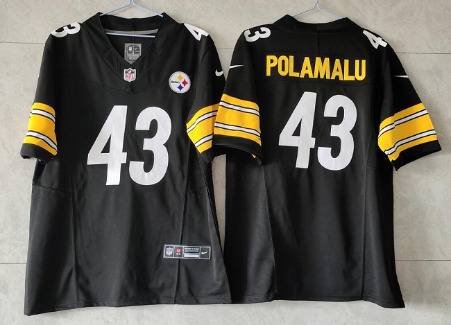 Men's Pittsburgh Steelers #43 Troy Polamalu Black 2023 F.U.S.E. Vapor Untouchable Limited Jersey Men's Pittsburgh Steelers #43 Troy Polamalu Black 2023 F.U.S.E. Vapor Untouchable Limited Jersey