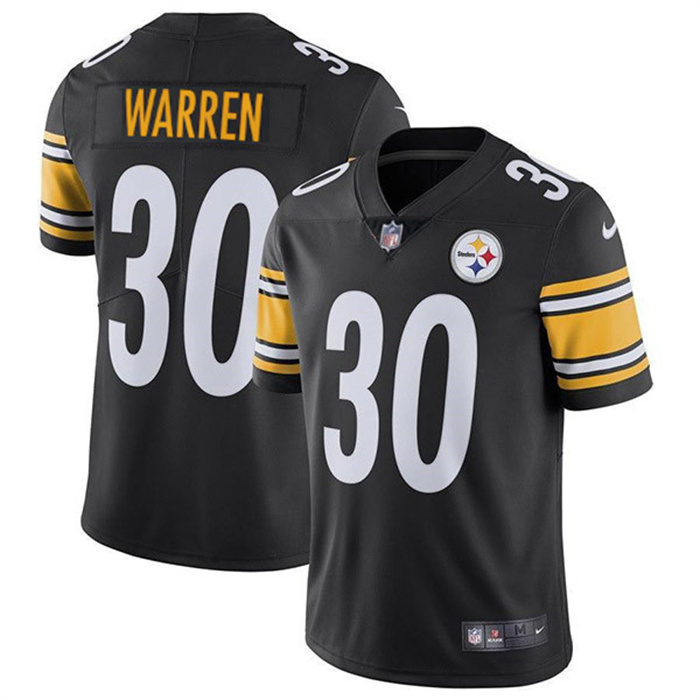Men's Pittsburgh Steelers #30 Jaylen Warren Black Vapor Untouchable Limited Stitched Jersey Men's Pittsburgh Steelers #30 Jaylen Warren Black Vapor Untouchable Limited Stitched Jersey