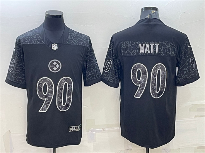 Men's Pittsburgh Steelers #90 T.J. Watt Reflective Limited Stitched Jersey Men's Pittsburgh Steelers #90 T.J. Watt Reflective Limited Stitched Jersey